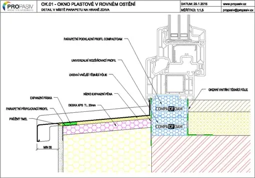 Detail montáže a napojení – Stínící technika a okna, ATAVA Group Praha 1/2